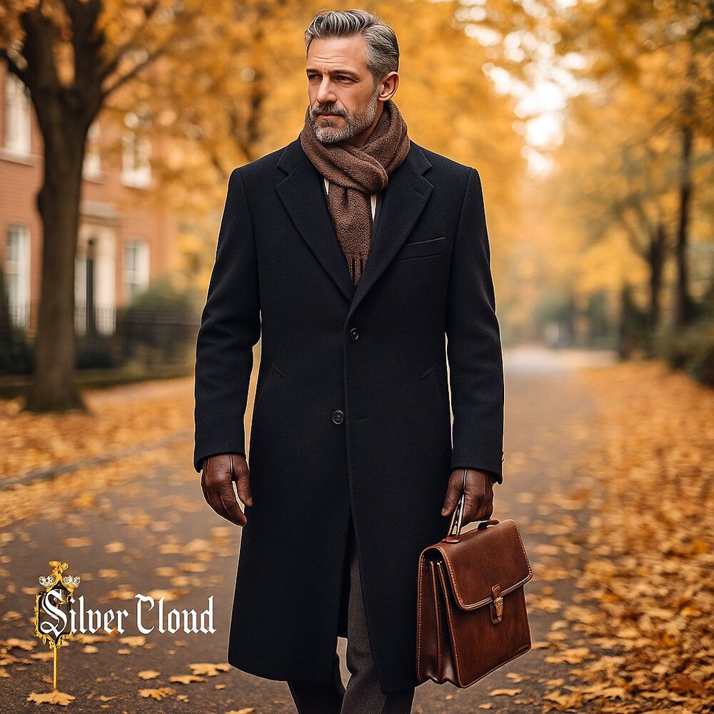 Silver Cloud Vintage Cashmere Blend Overcoat – Tailored in the British Tradition